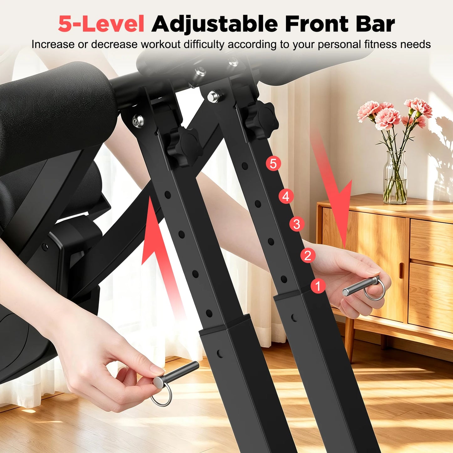 Dual Split-Track Ab Machine Foldable Core Trainer For Home Fitness