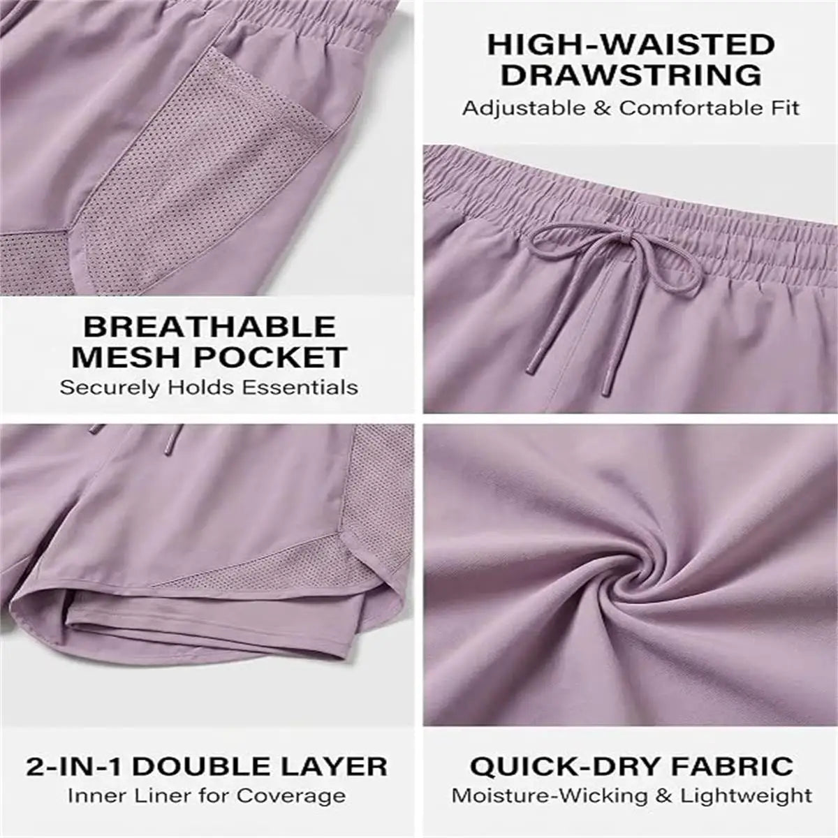 Women Quick Dry Yoga Shorts With Secure Pockets For Workouts
