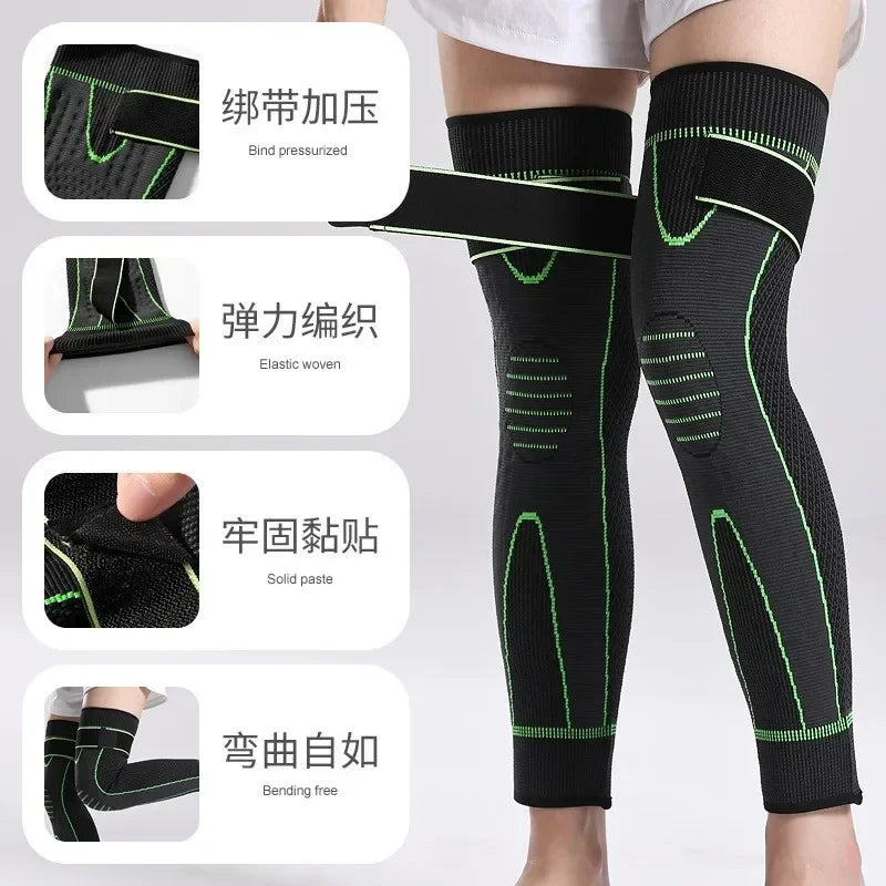 Long Leg Knee Support Sleeve Compression Brace For Running
