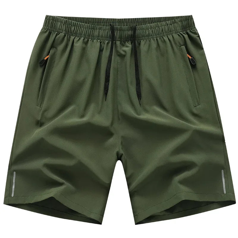 Summer Ice Silk Running Shorts Men Quick Dry Breathable