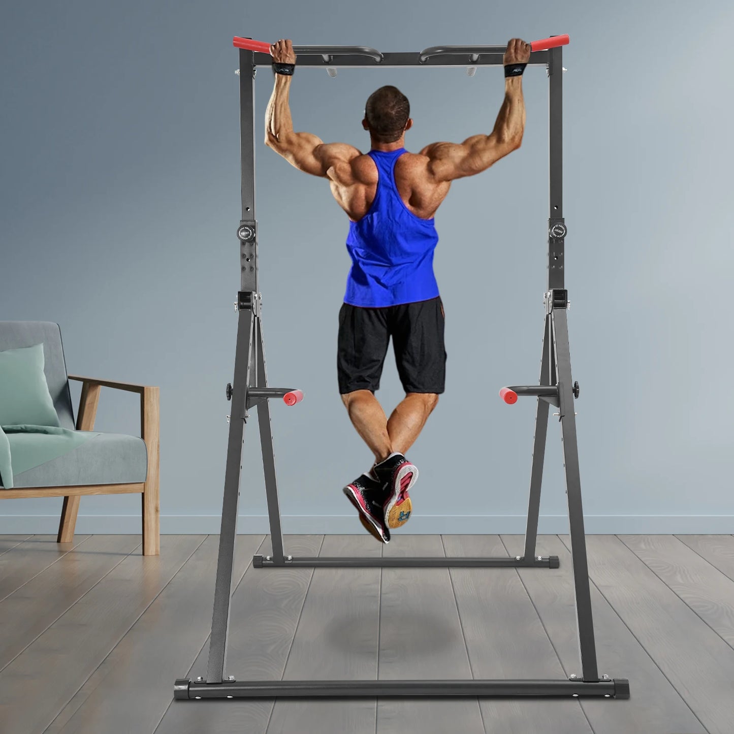 Power Tower Chin Up Dip Station For Home Gym 440Lbs