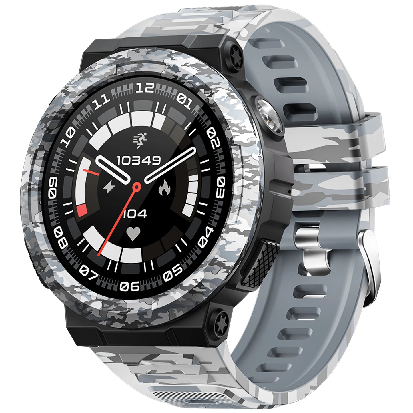 EIGIIS Men's Smartwatch With LED Flashlight And 100+ Sports Modes