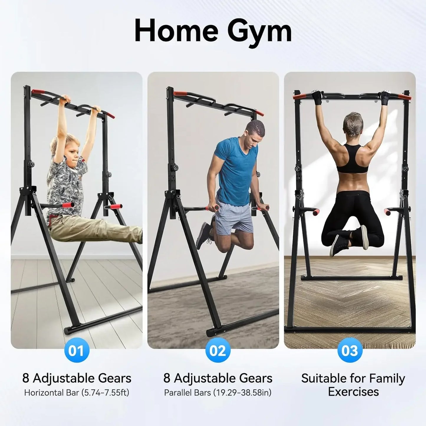 Power Tower Chin Up Dip Station For Home Gym 440Lbs