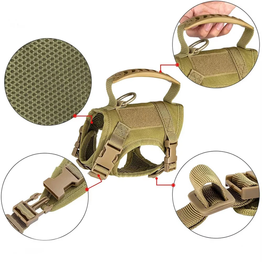 Petavel Tactical Cat Harness With Adjustable Padded Mesh Vest