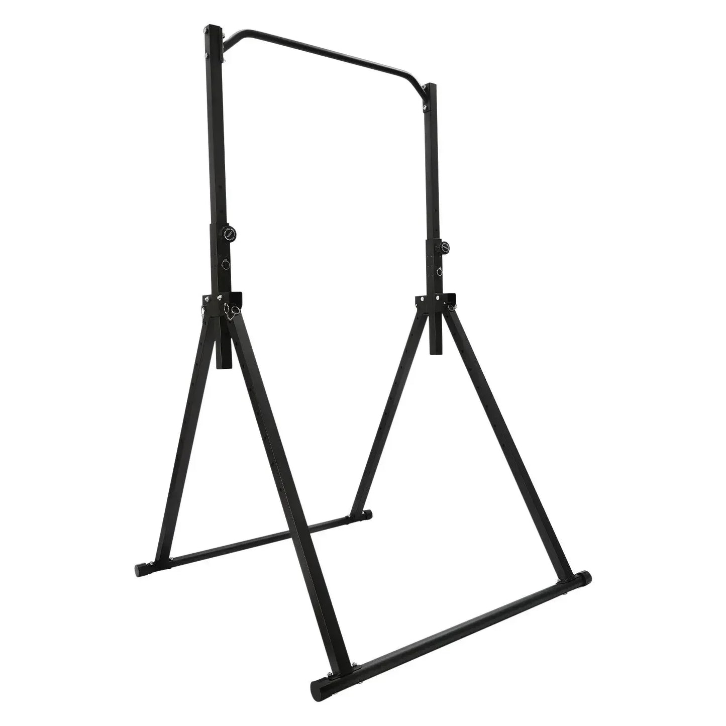 Foldable Pull Up Bar Power Tower Dip Station Adjustable 440LBS