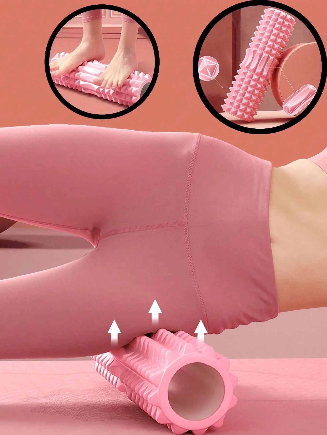 Foam Yoga Massage Roller Textured For Muscle Relaxation And Flexibility