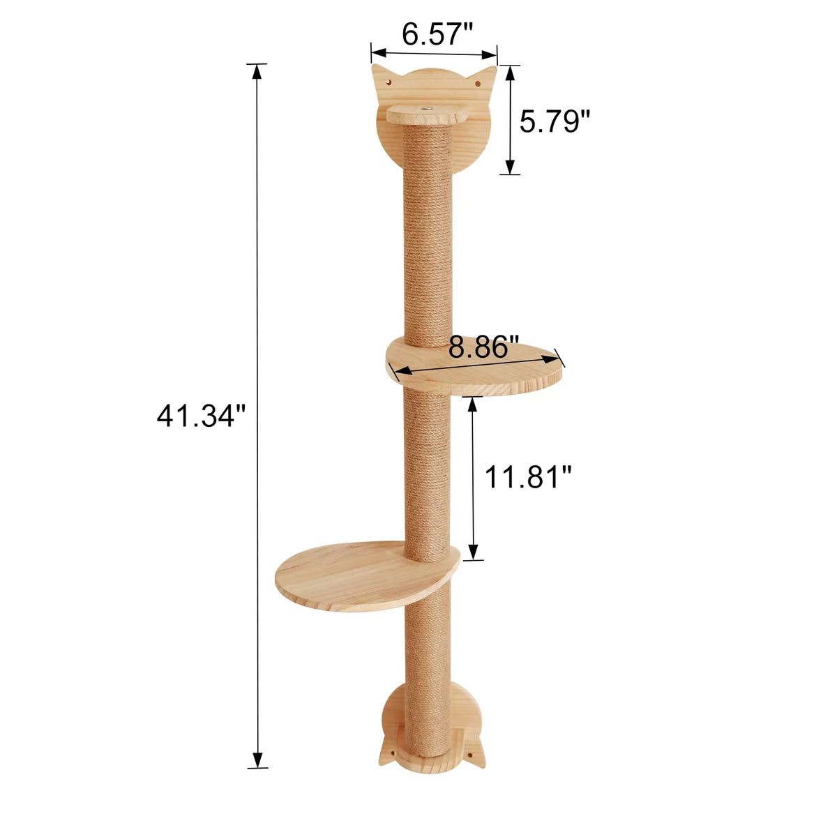 CWV Sisal Wall Mounted Cat Tree With Hammock And Scratcher
