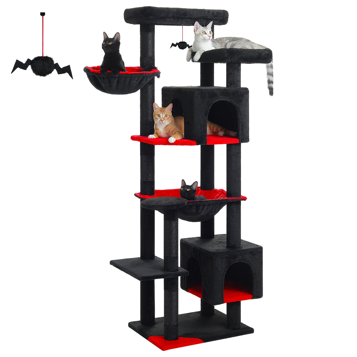 PAWZ Road Tall Cat Tree With Hammock And Scratch Posts