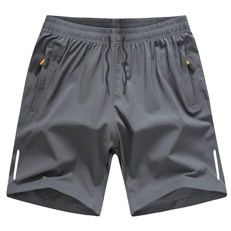 Summer Ice Silk Running Shorts Men Quick Dry Breathable