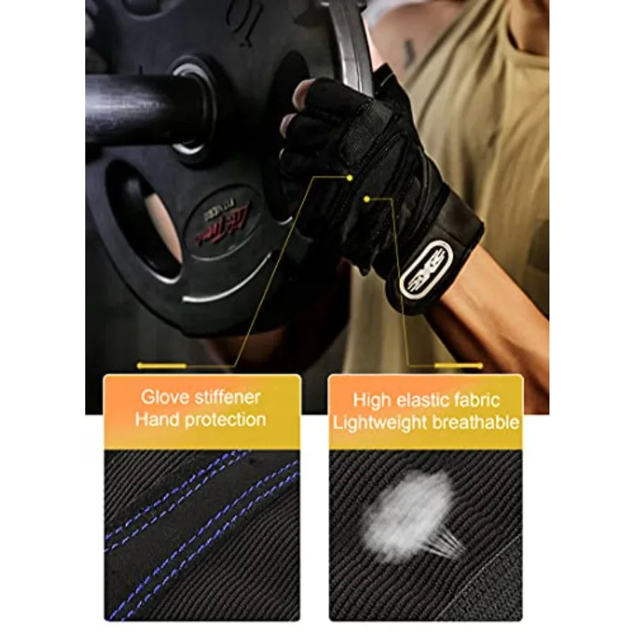 Mens Gym Workout Gloves With Wrist Support For Lifting Training