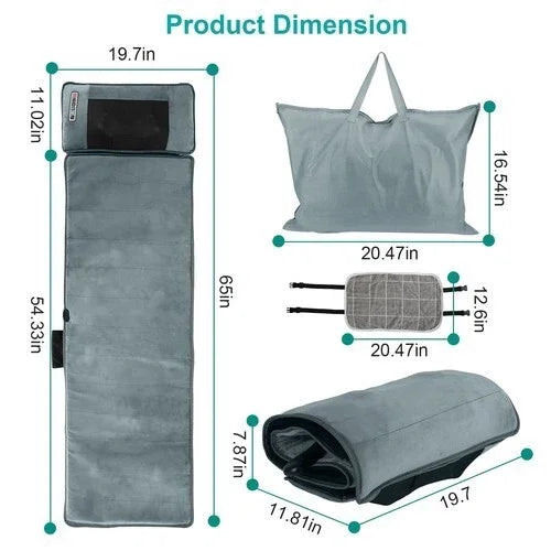 Electric Massage Mat With Heating Kneading Vibration For Full Body