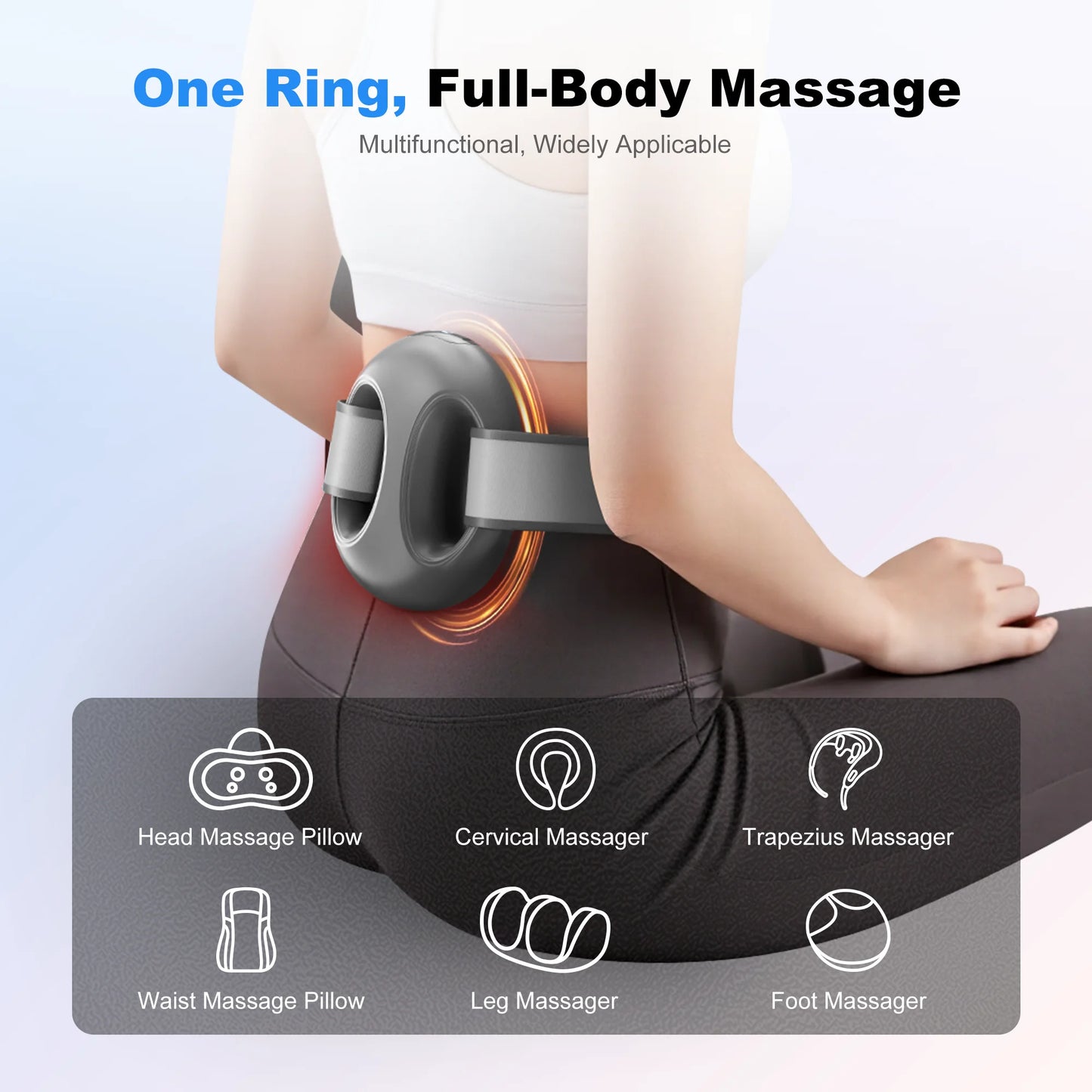 LEERCON Portable Mini Fascia Ring Massager With High Frequency Vibration