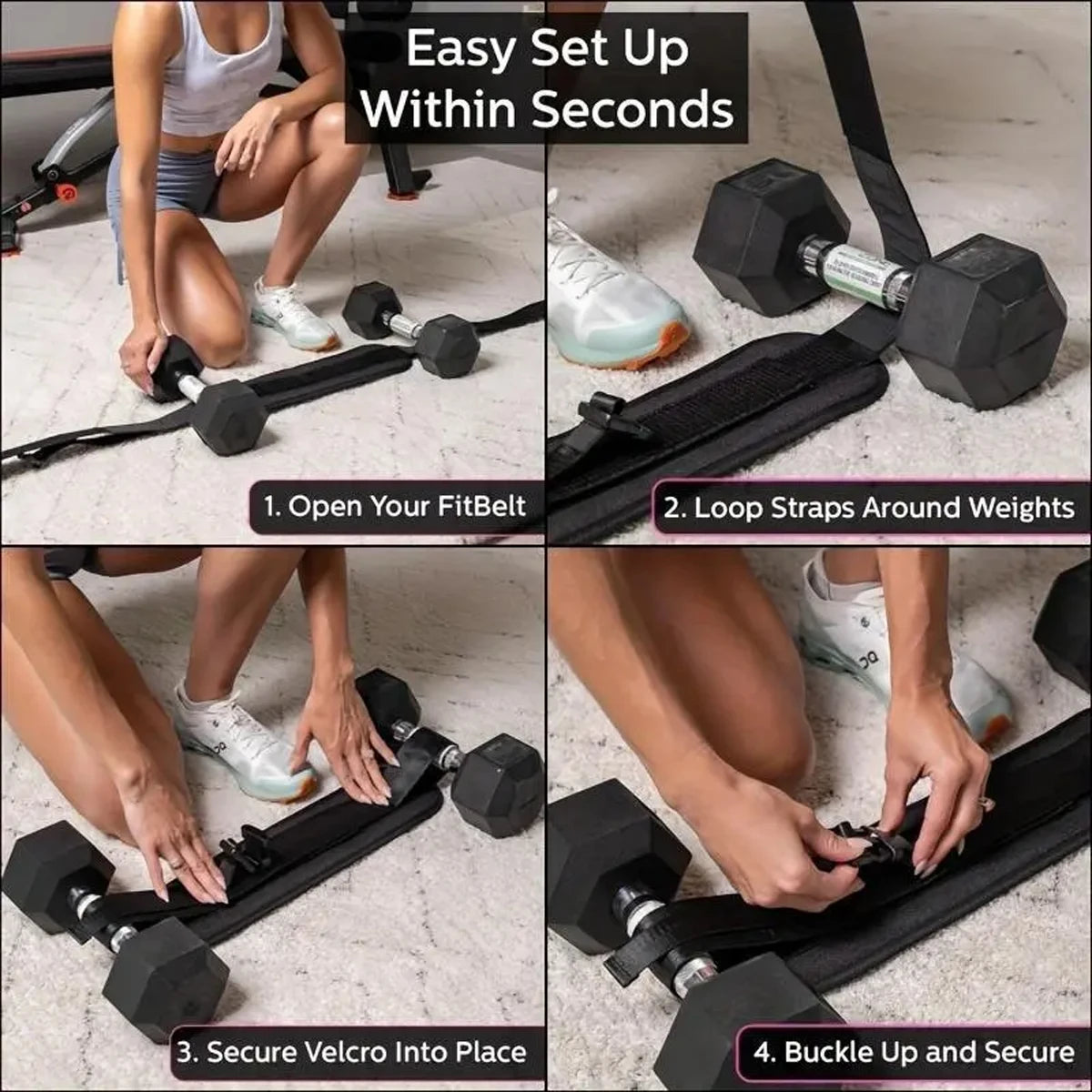 Adjustable Weighted Waist Belt For Home Workouts And Hip Shaping