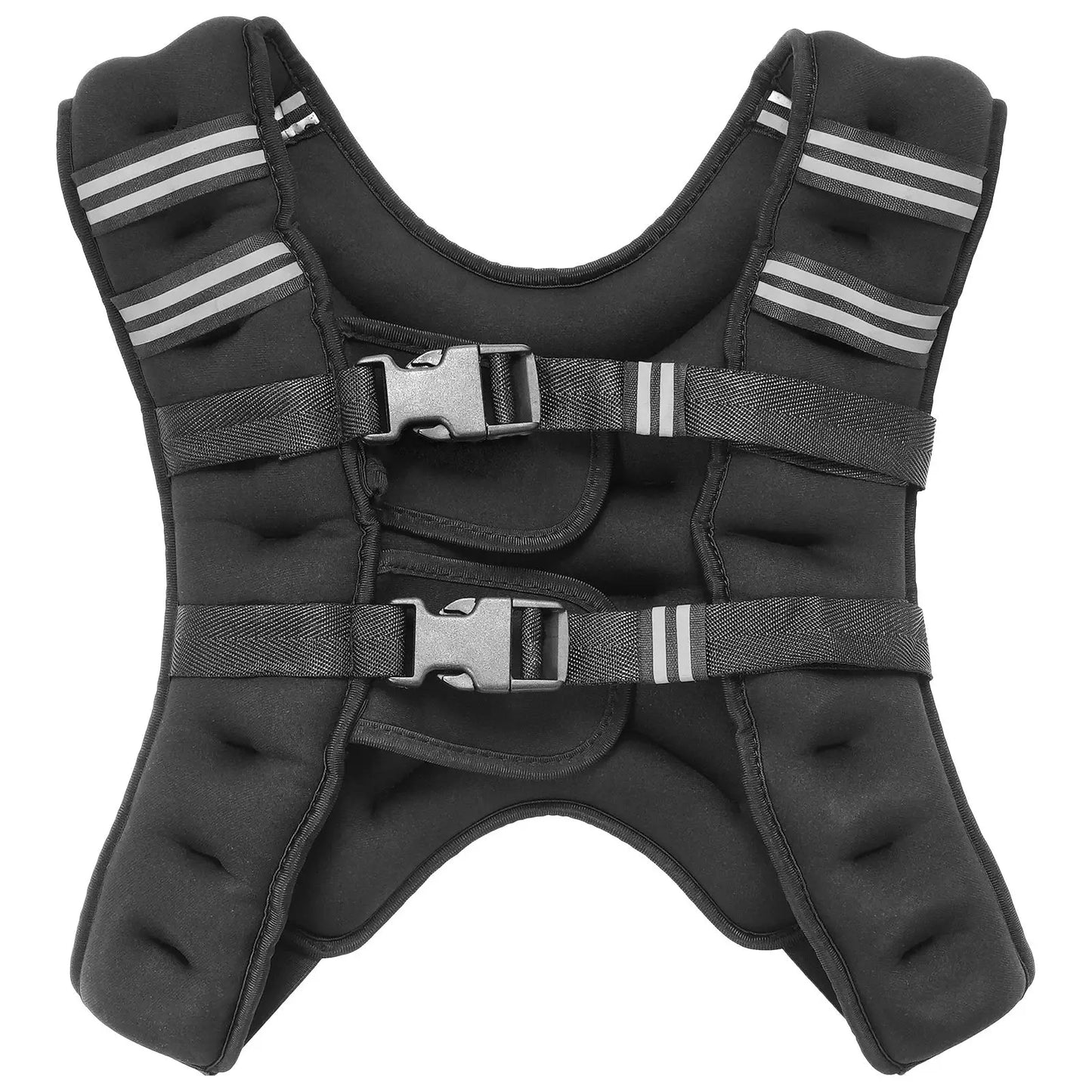 16 Lb Reflective Stripe Weighted Vest Adjustable Straps Women Men