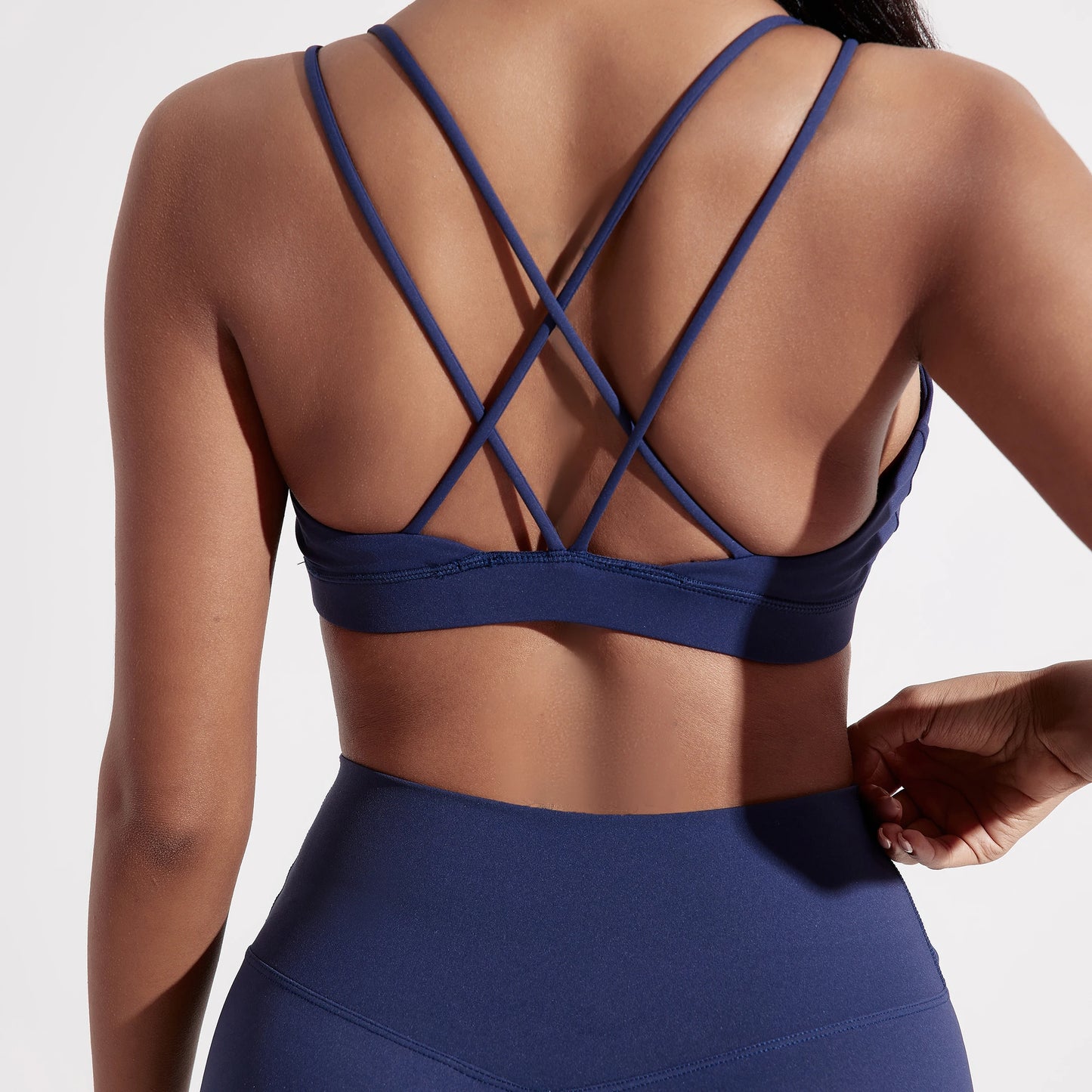 Cross Fitness Bra For Women Breathable Nylon Spandex Chest Pad