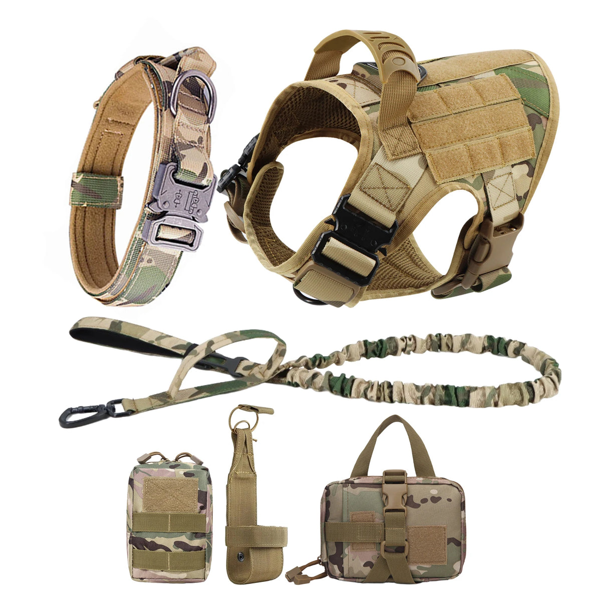 Petavel Padded Nylon Dog Harness And Leash Set For Pets