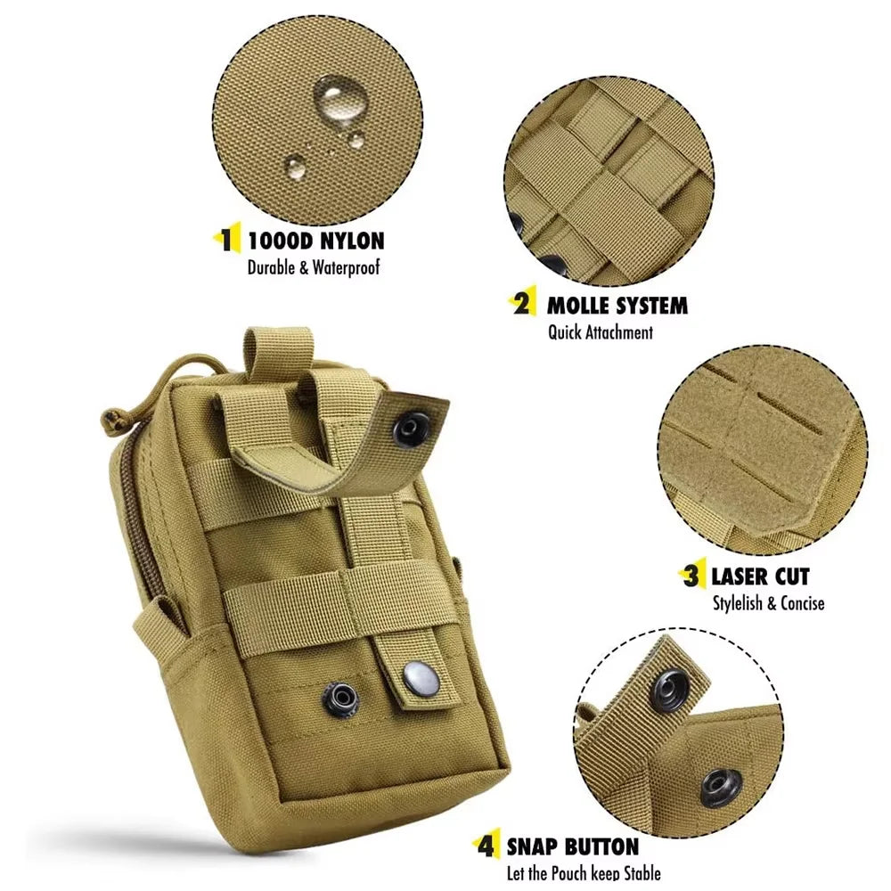 Petavel Dog Tactical Molle Pouches Harness Set For Military Training