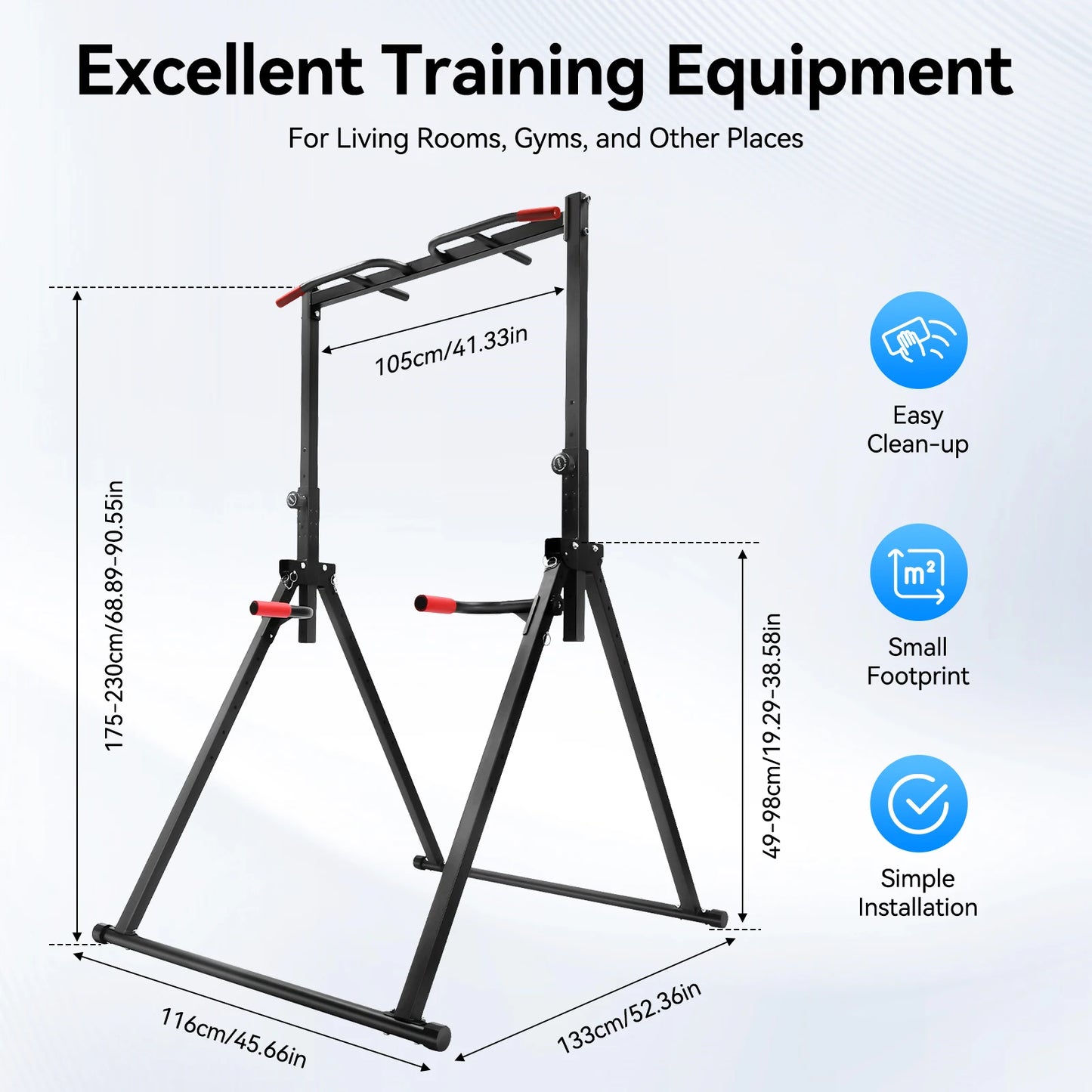 Adjustable Foldable Pull Up Station for Home Gym Workouts