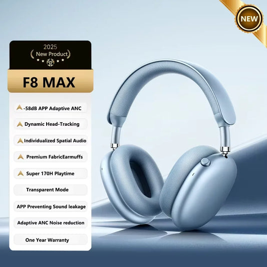 Picun F8 Pro Wireless Headphones Featuring Active Noise Cancellation