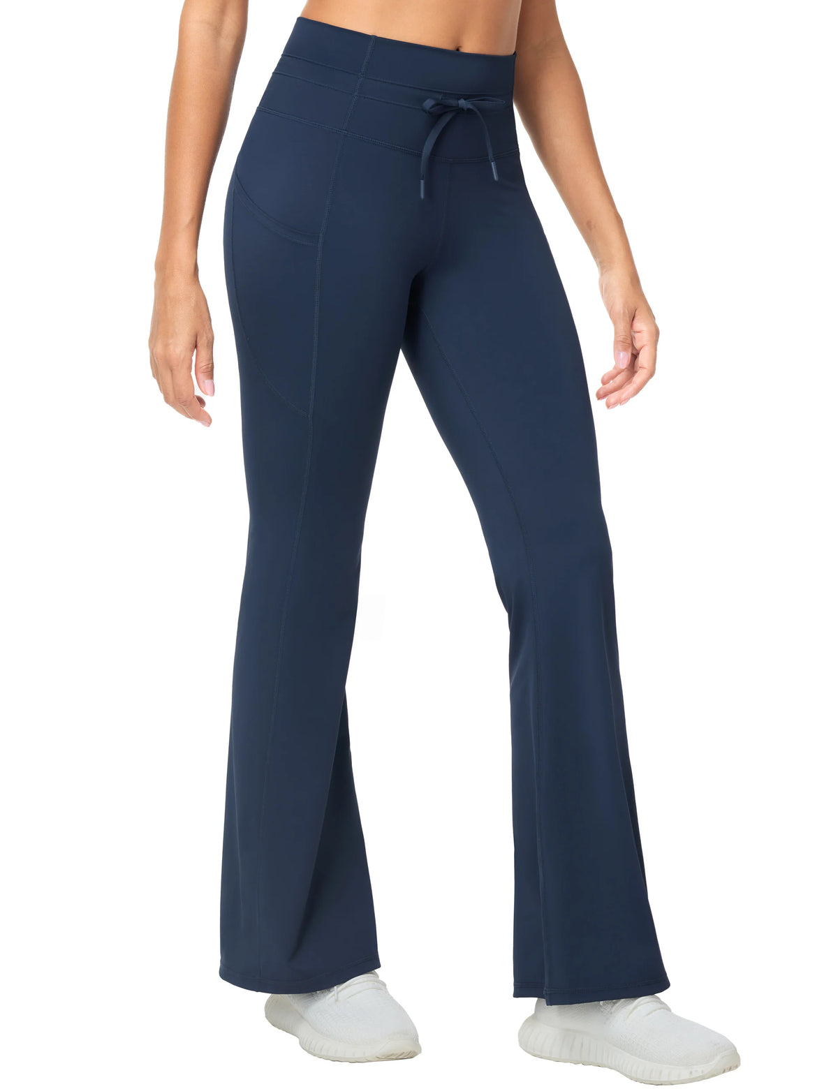 The Gym People Women High Waist Flare Leggings With Pockets
