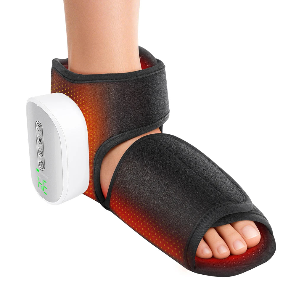 Hailicare Heated Ankle Foot Massager With Air Compression And Heating