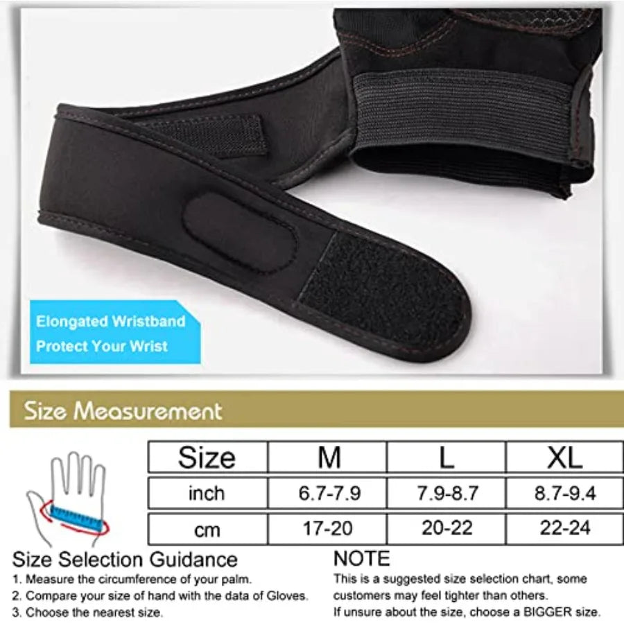 Mens Gym Workout Gloves With Wrist Support For Lifting Training