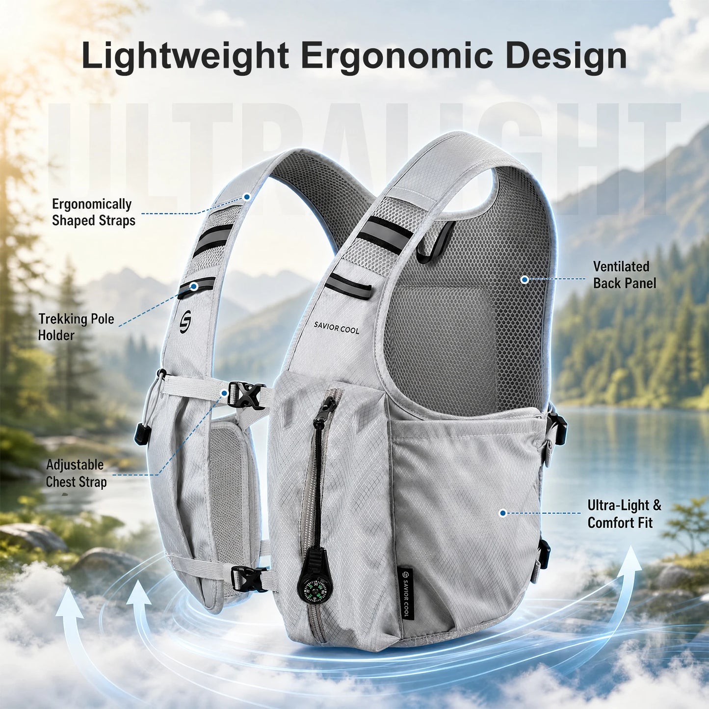 Snow Deer Outdoor Cooling Vest With Built in Water Bladder
