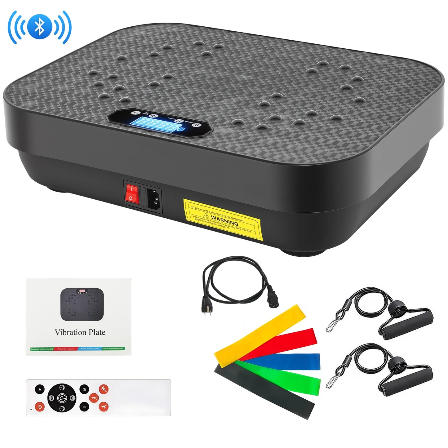 Vibration Plate Full-Body Exercise Machine With Bluetooth Remote And Bands
