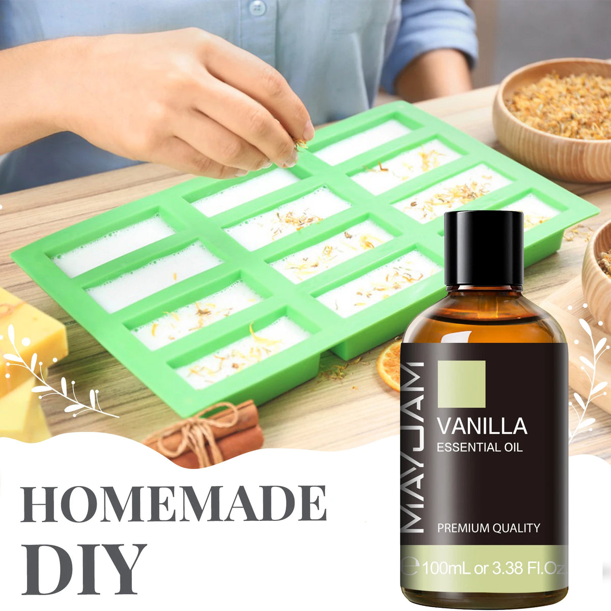 MAYJAM Pure Essential Oil Blend With Vanilla And Citrus Notes