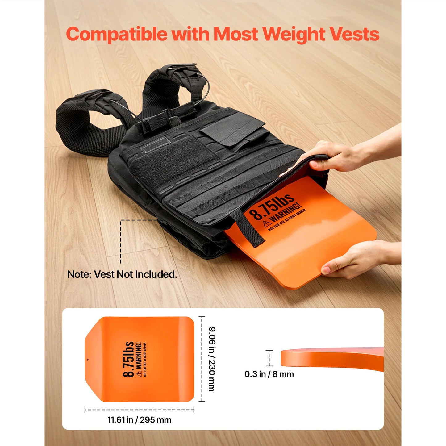 SucceBuy Curved Weight Vest Plates for Steel Tactical Training