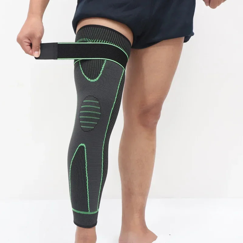 Long Leg Knee Support Sleeve Compression Brace For Running