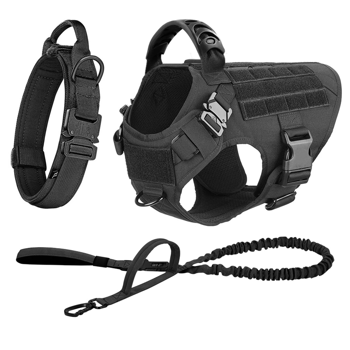 Petavel Padded Nylon Dog Harness And Leash Set For Pets