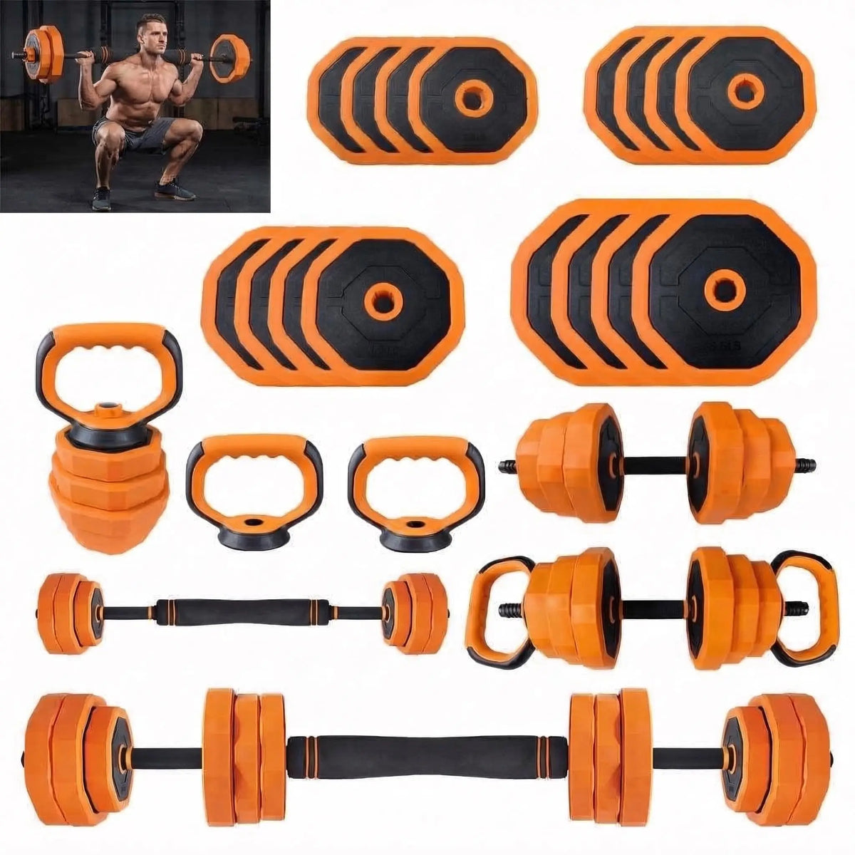 Adjustable Dumbbell Set With Connector For Home Gym Training