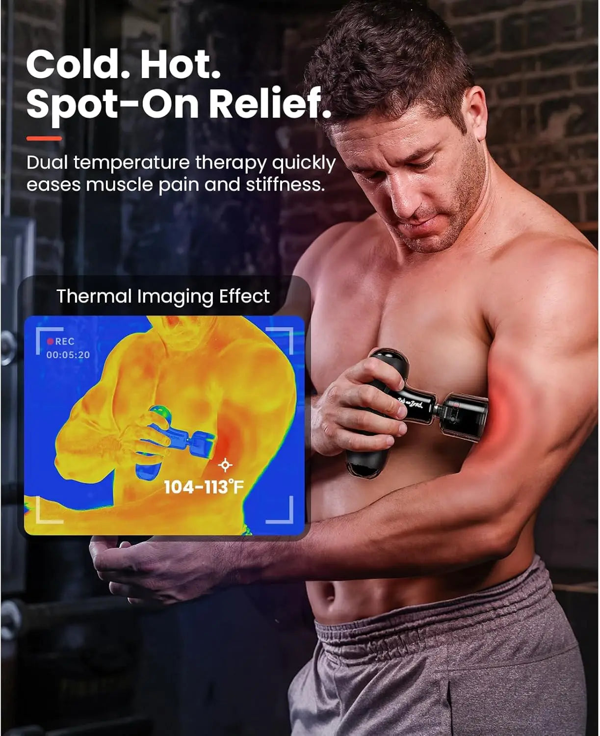 BOB AND B Q2 Pro Mini Massage Gun With HeatTherapy