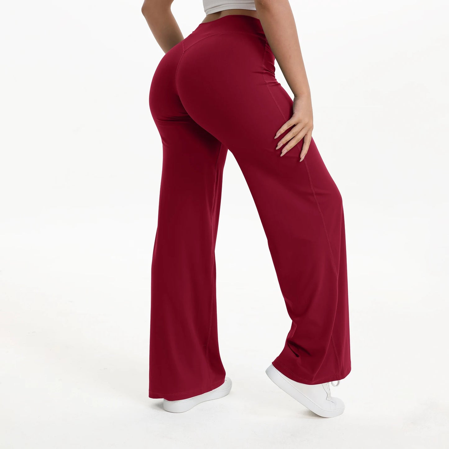 NCLAGEN SoftMotion Straight Leg Yoga Pants for Women Mid Waist