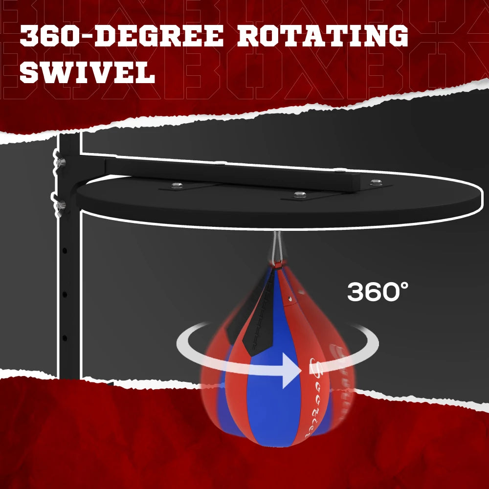 Adjustable Wall-Mounted Speed Bag Platform 360 Swivel Boxing Training