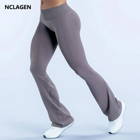 NCLAGEN Impact Flares Seamless Yoga Leggings Women Hip Lifting Scrunch Booty