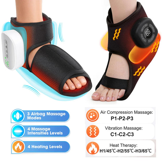 Hailicare Cordless Heated Foot And Ankle Compression Massager