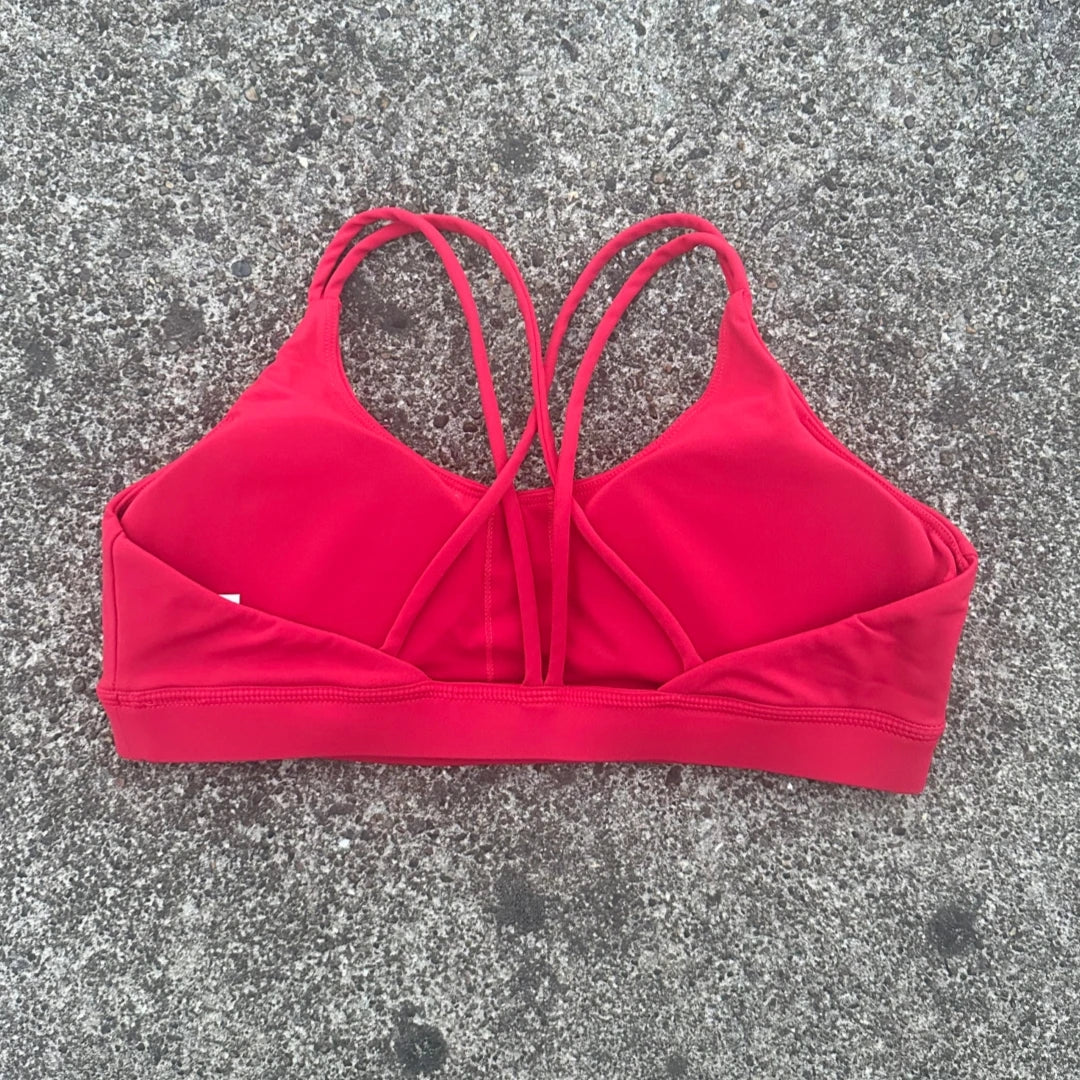 Cross Fitness Bra For Women Breathable Nylon Spandex Chest Pad