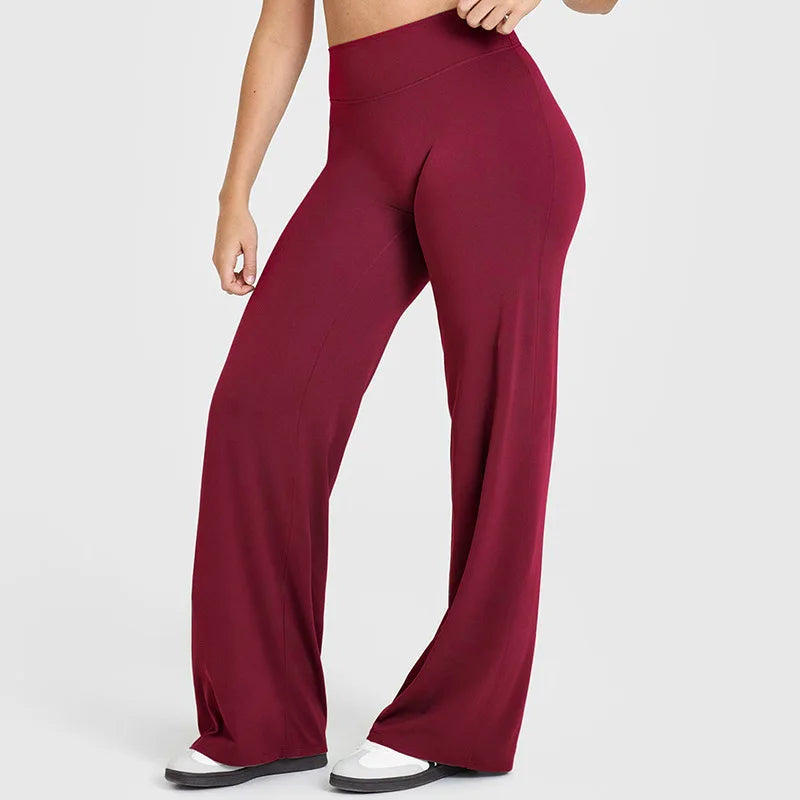 NCLAGEN SoftMotion Straight Leg Yoga Pants for Women Mid Waist