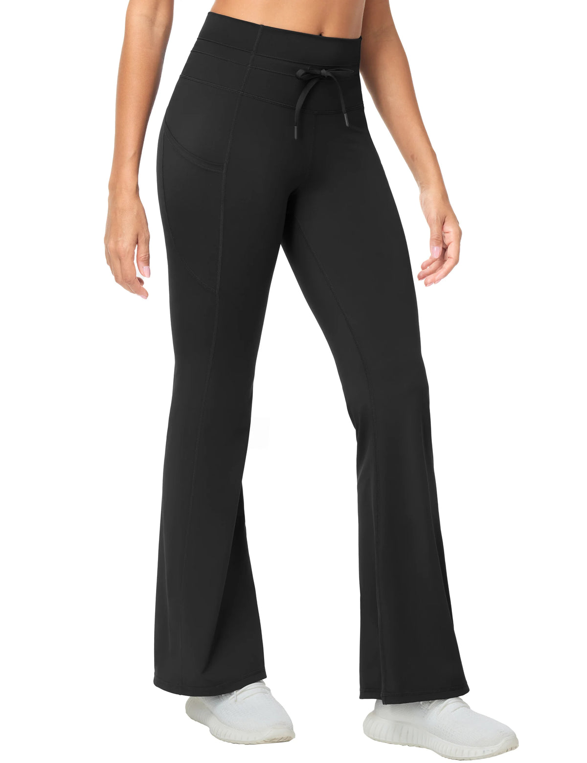 The Gym People Women High Waist Flare Leggings With Pockets