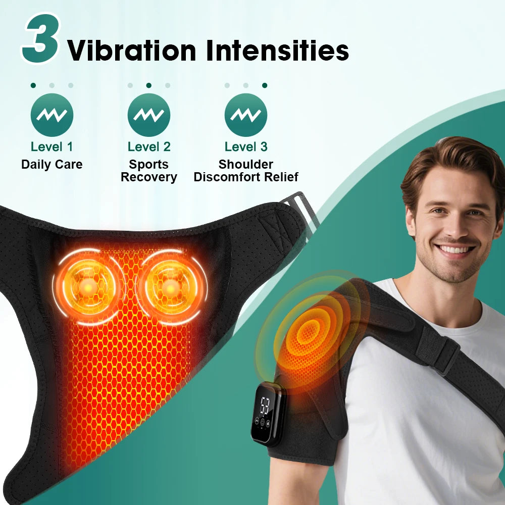 Hailicare Electric Heating Shoulder Brace With Vibration Massage
