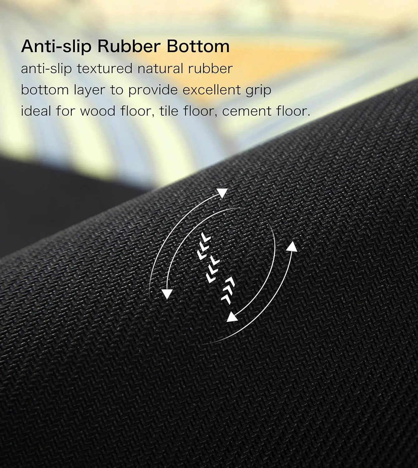 YTYIN Premium Round Yoga Mat Non Slip Extra Thick Exercise