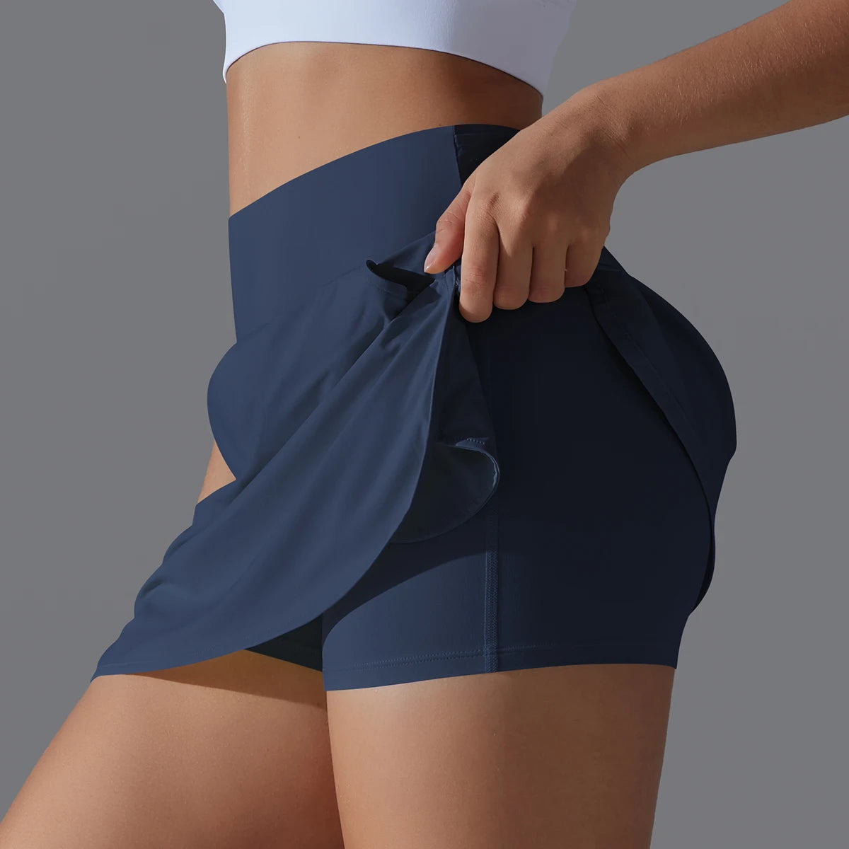 High Waist Breathable Athletic Skort With Shorts For Women