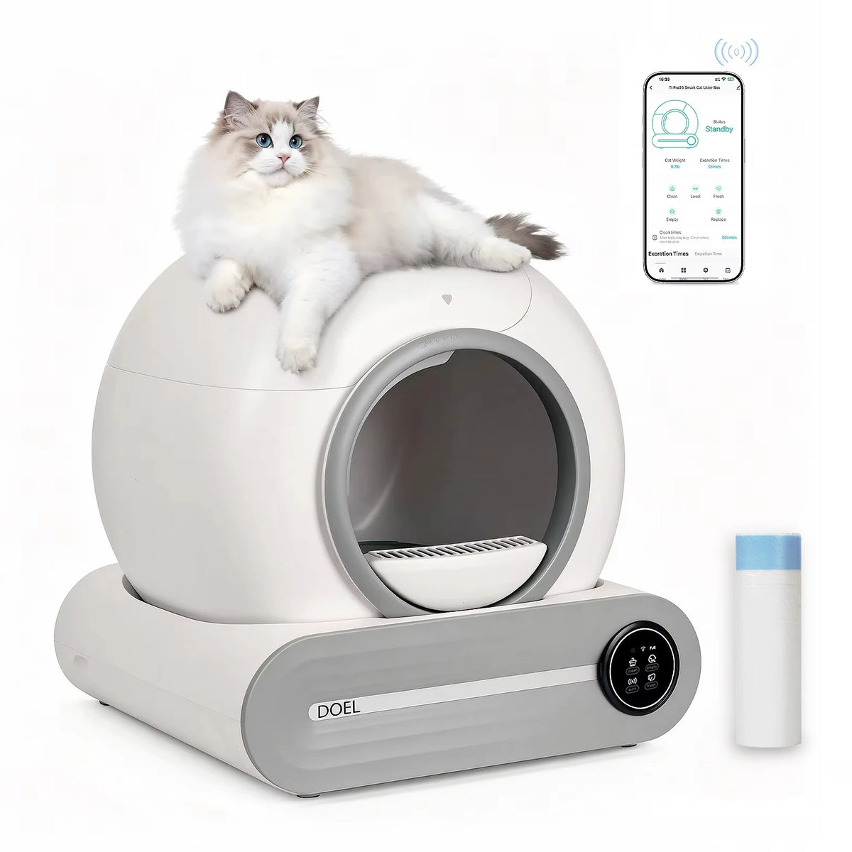 DOEL Smart Automatic Self Cleaning WiFi Cat Litter Box