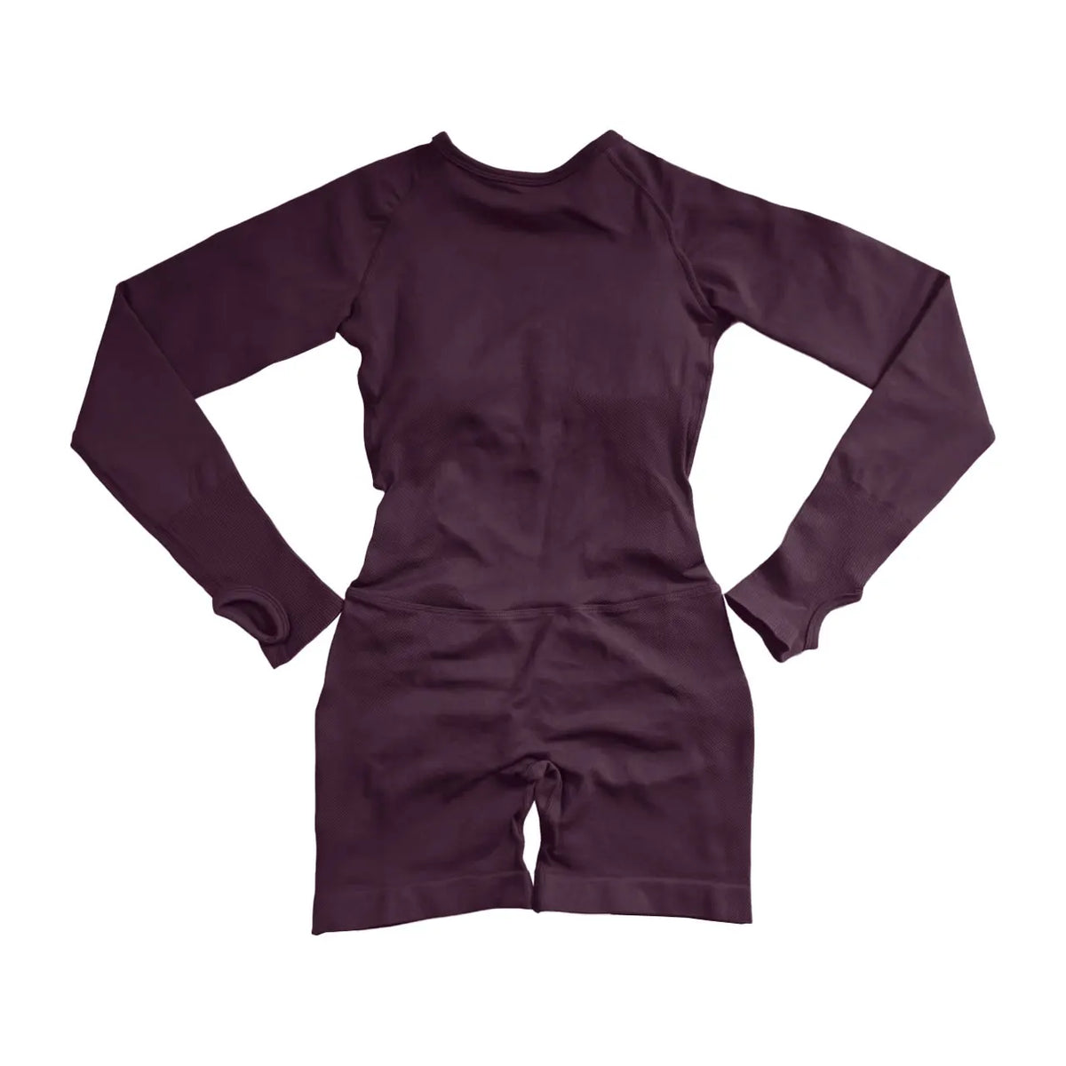 Nclagen Women Seamless Long Sleeve Yoga One Piece Jumpsuit