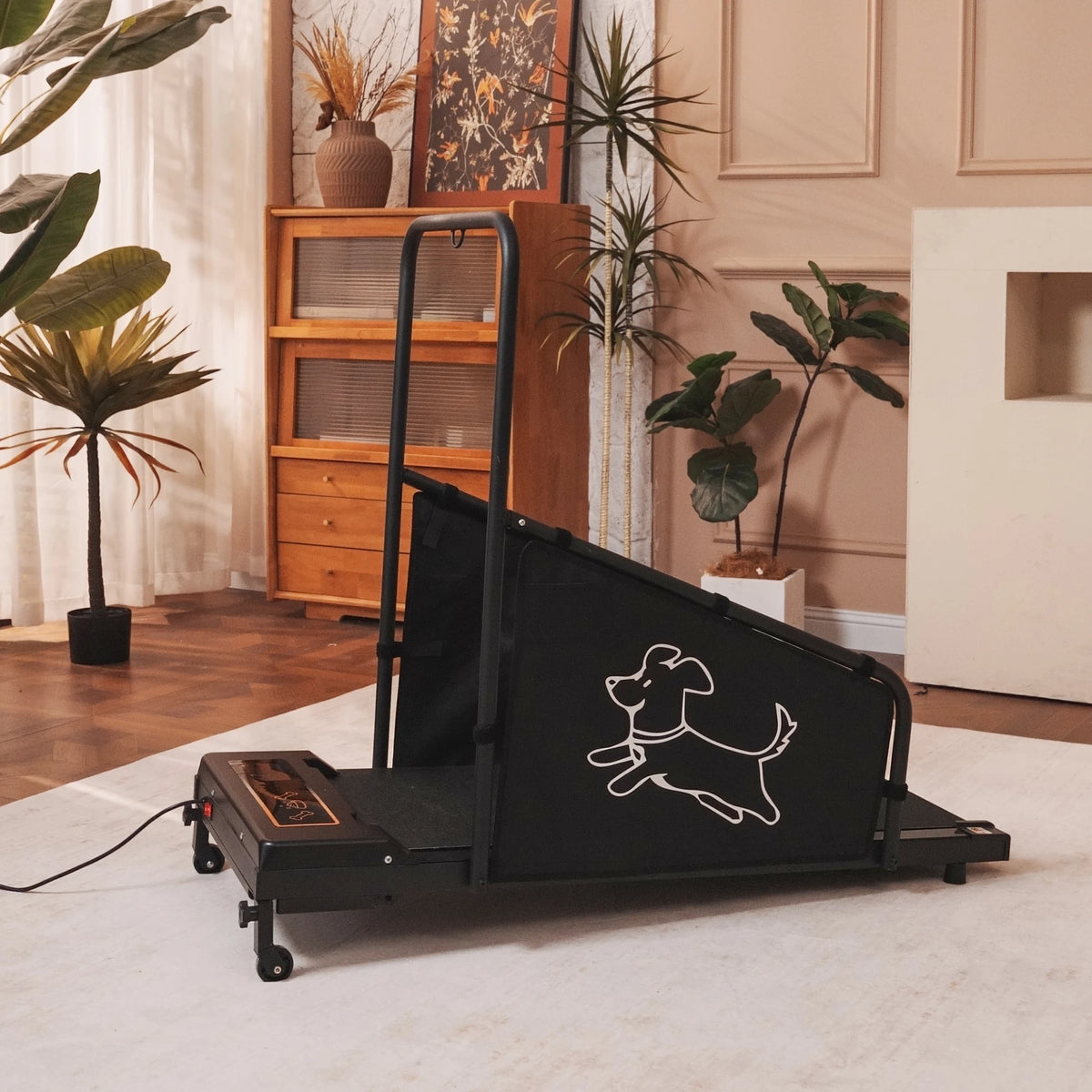 Indoor Dog Treadmill Featuring Quiet Motor And Safety Rails
