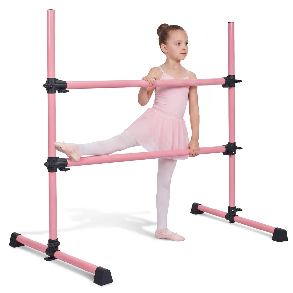 Freestanding Adjustable Dance And Pilates Barre For Home Practice