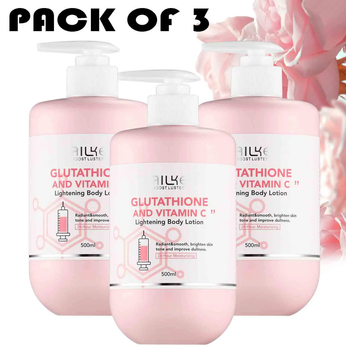 AILKE Vitamin C Glutathione Brightening Body Lotion Even Skin Tone