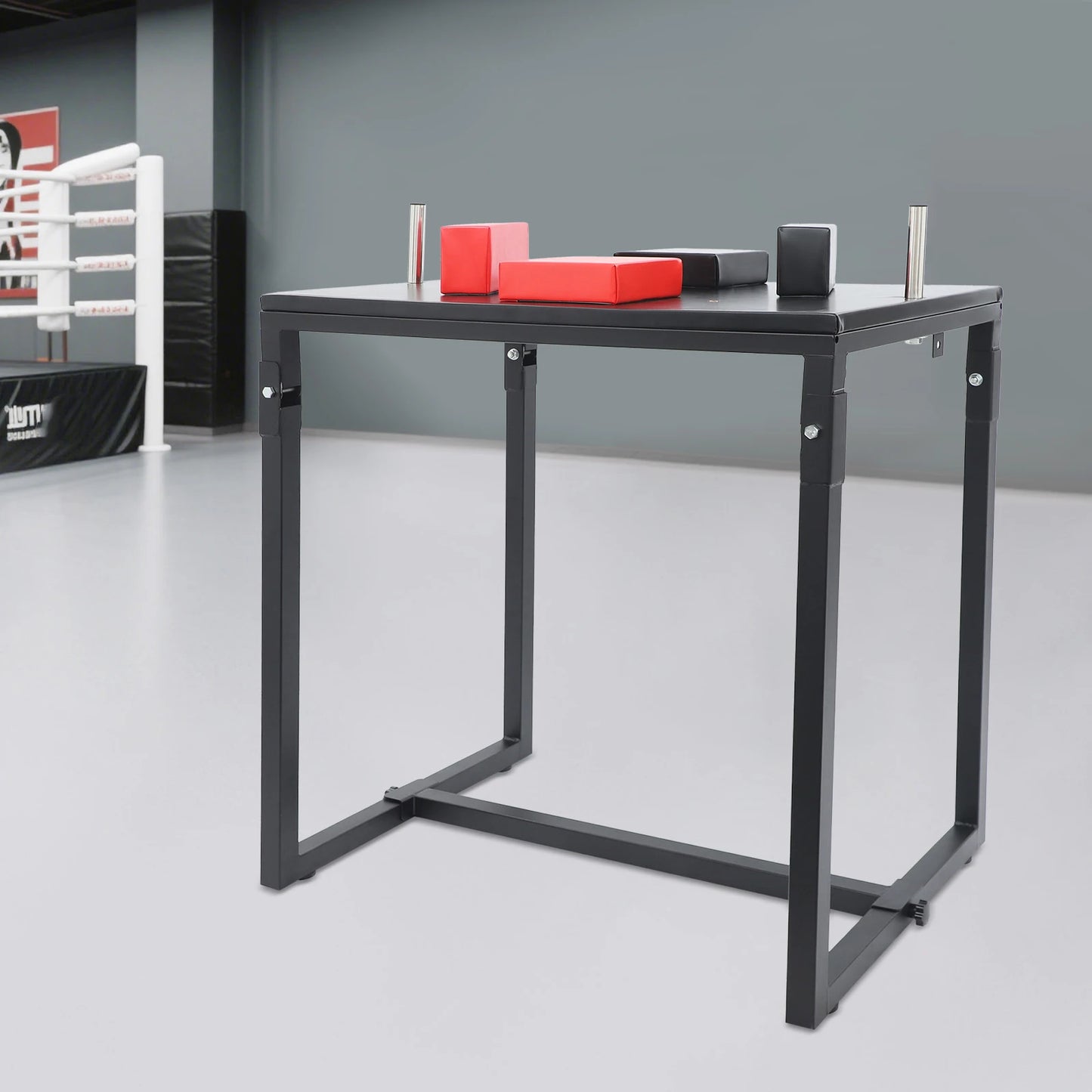 Arm Wrestling Table Folding Strength Trainer With Steel Frame For Home Gym